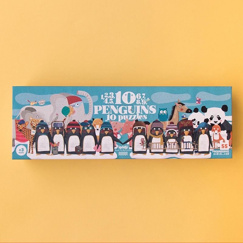 Londji Puzzle 10 Pinguine - Puzzle - ab 3 bei Nauli and Stories
