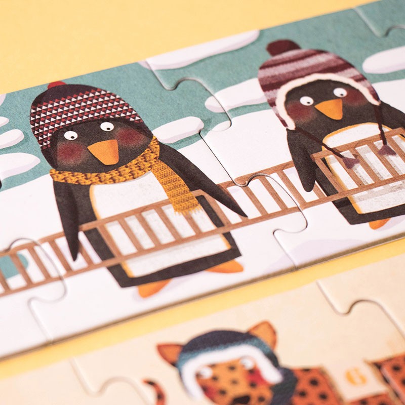 Londji Puzzle 10 Pinguine - Puzzle - ab 3 bei Nauli and Stories