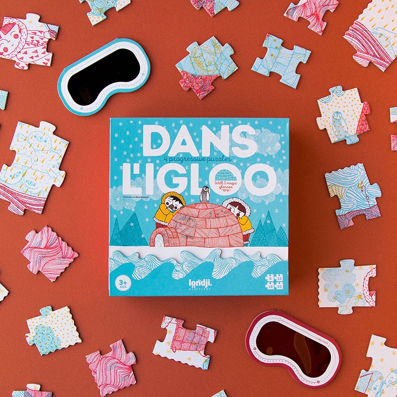 Londji Puzzle DANS L IGLOO - Puzzle mit bunten Brillen um mehr zu entdecken bei Nauli and Stories