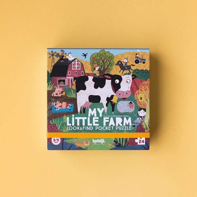 Londji Puzzle My Little Farm - Puzzle mit 24 Teilen - Pocket puzzle bei Nauli and Stories