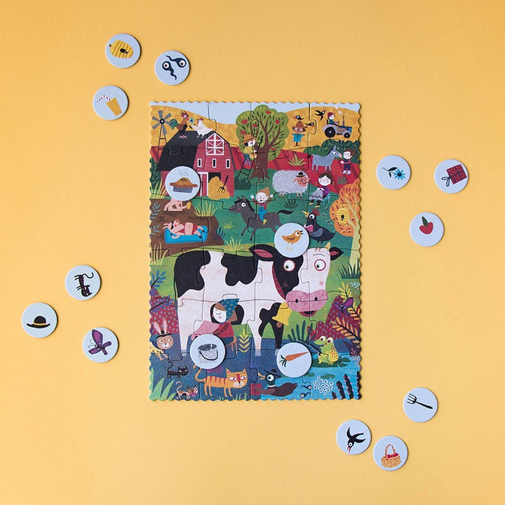 Londji Puzzle My Little Farm - Puzzle mit 24 Teilen - Pocket puzzle bei Nauli and Stories