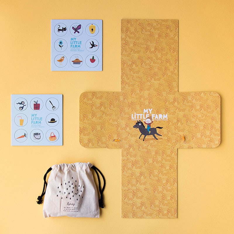Londji Puzzle My Little Farm - Puzzle mit 24 Teilen - Pocket puzzle bei Nauli and Stories