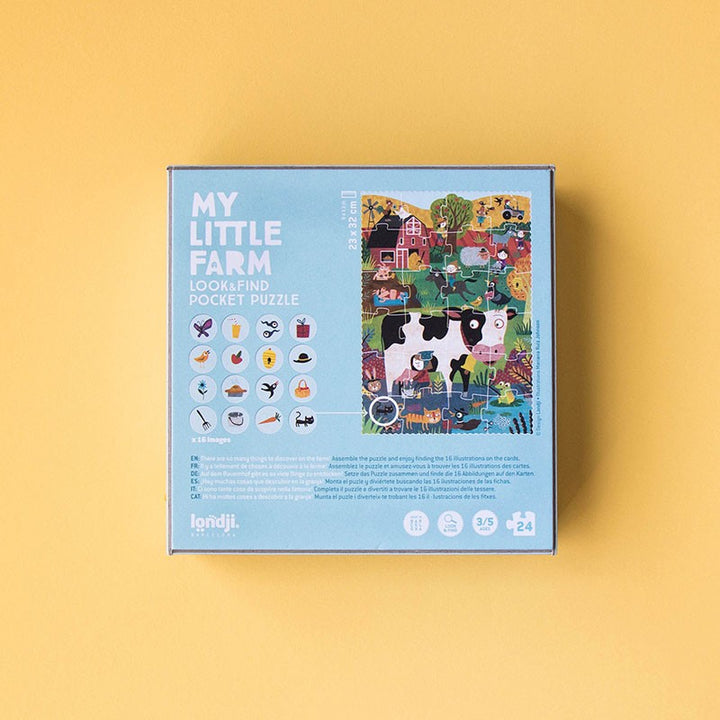 Londji Puzzle My Little Farm - Puzzle mit 24 Teilen - Pocket puzzle bei Nauli and Stories