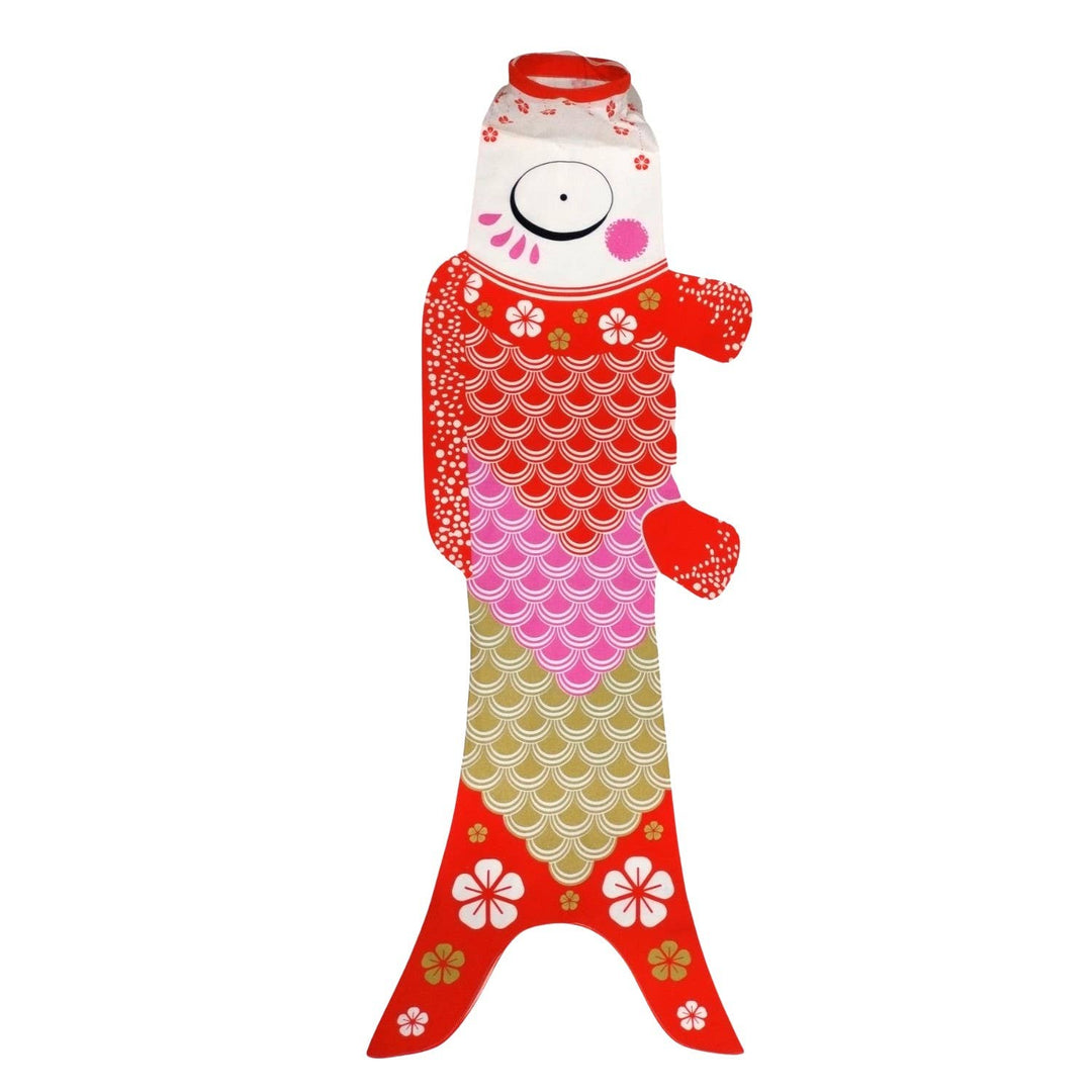 MADAME MO Golden Red Koinobori - unique wall decor (S) bei Nauli and Stories