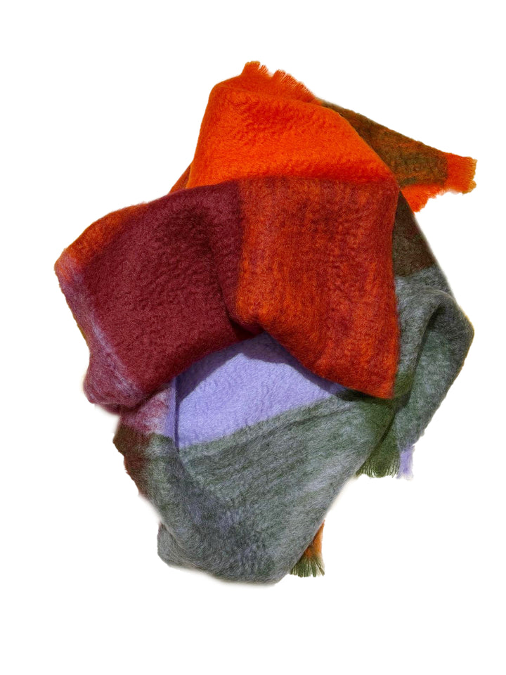 Mantas Ezcaray Sofadecke Mohair Decke -  130x200cm | rot burgundy lila grün bei Nauli and Stories