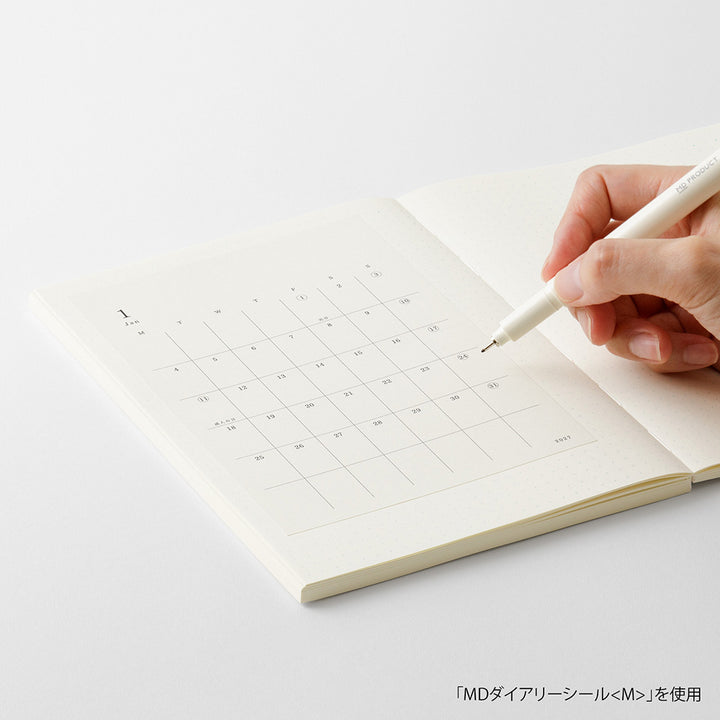 MD Paper | Midori Monatskalender 2027 MD Diary Sticker L bei Nauli and Stories