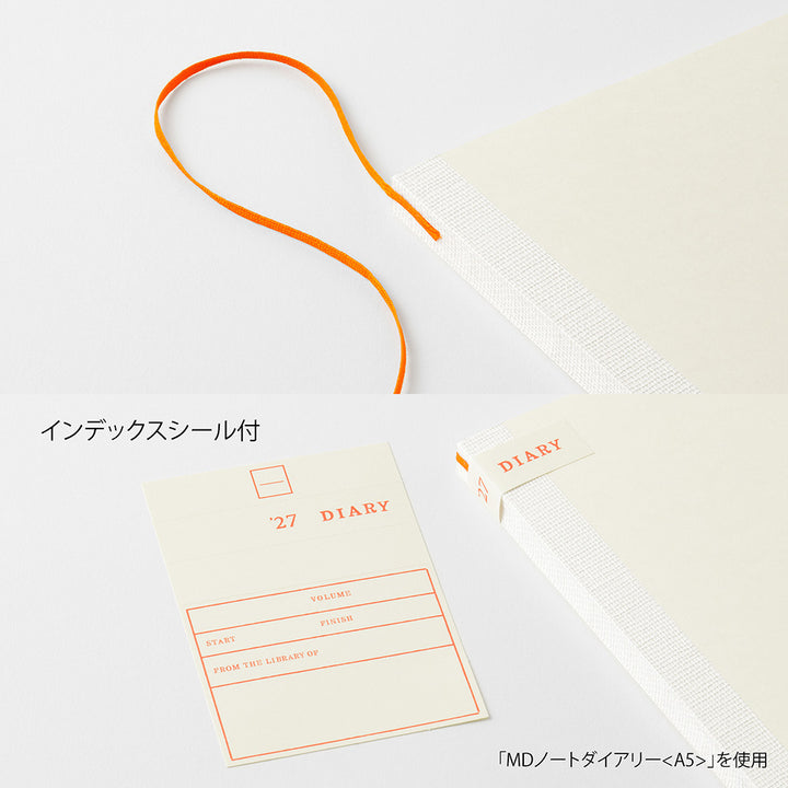 MD Paper | Midori Monatskalender MD Notebook Diary B6 Slim 2027 lined - Kalender bei Nauli and Stories