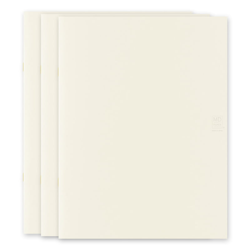 MD Paper | Midori Notizhefte Notizheft DIN A4 | MD Notebook Light Lined (liniert) – 3er Pack bei Nauli and Stories