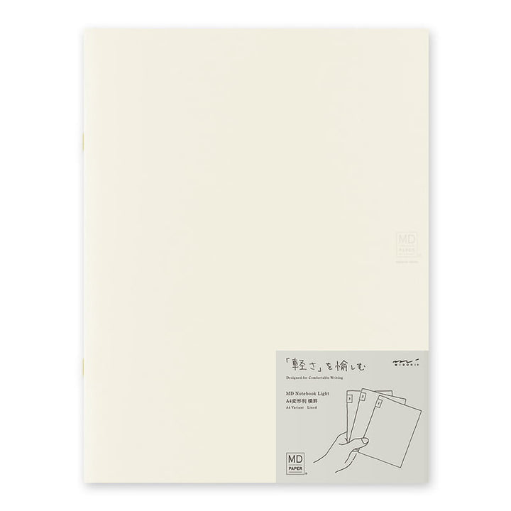 MD Paper | Midori Notizhefte Notizheft DIN A4 | MD Notebook Light Lined (liniert) – 3er Pack bei Nauli and Stories