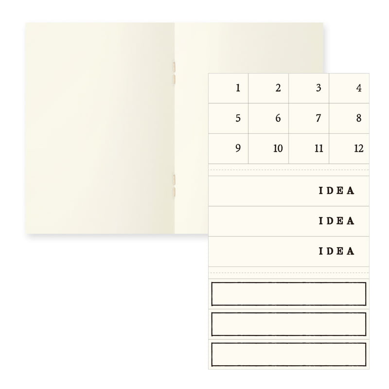 MD Paper | Midori Notizhefte Notizheft DIN A7 | MD Notebook Light Blank (blanko) – 3er Pack bei Nauli and Stories