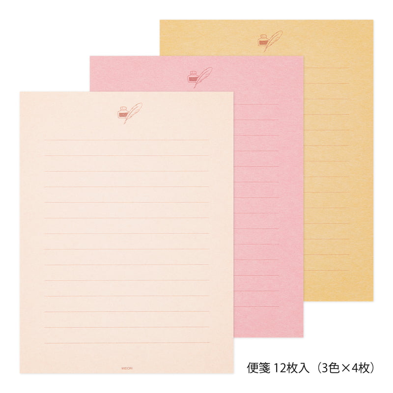 Midori Briefpapier Briefpapier Letterset - Giving a color pink bei Nauli and Stories