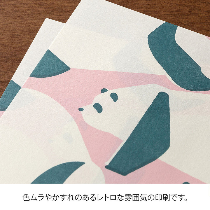 Midori Briefpapier Kimagure Easy &amp; Cozy Letter Pad Panda – Briefpapier mit Panda-Motiv bei Nauli and Stories