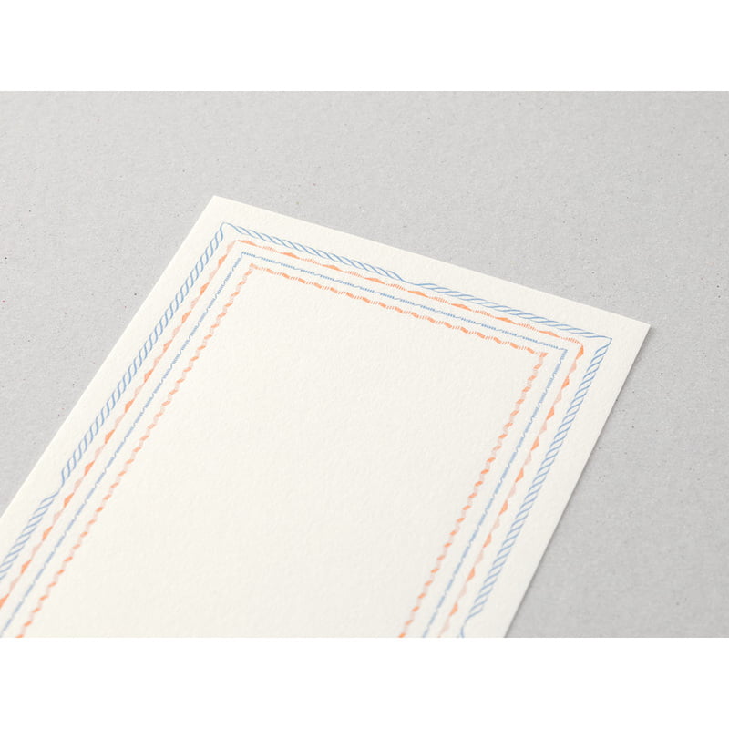Midori Briefpapier One Stroke Letter Paper - blau - rot bei Nauli and Stories