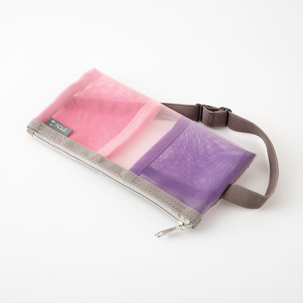 Midori Federmäppchen Midori Book Band Pen Case – Mesh Pink bei Nauli and Stories