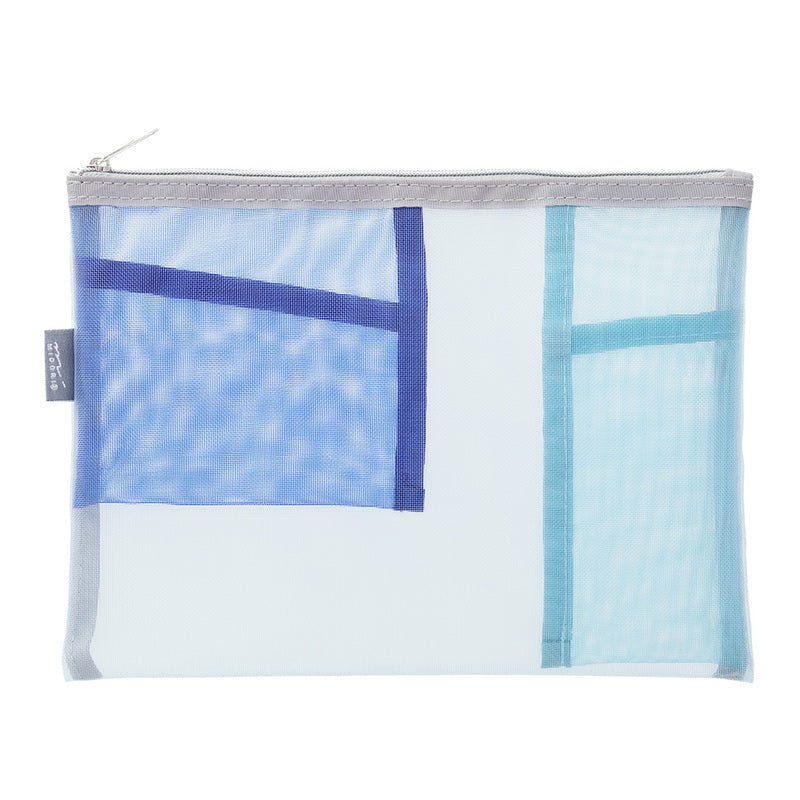 Midori Federmäppchen Pen & Tool Pouch – Mesh Light Blue bei Nauli and Stories