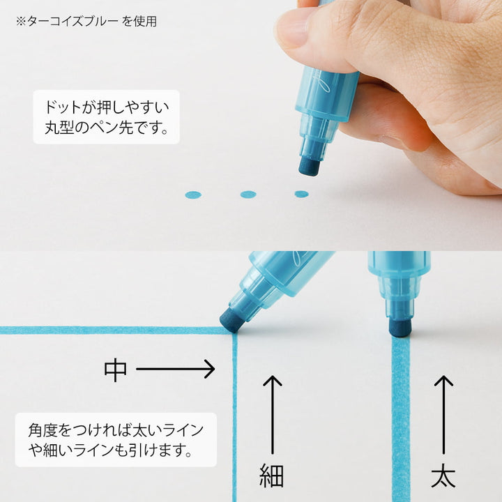 Midori Filzstifte Connecting Pen Join Dots Bright - Textmarker bei Nauli and Stories