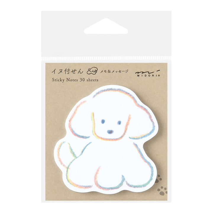 Midori Haftnotizzettel Sticky Notes Die-Cut Dog bei Nauli and Stories
