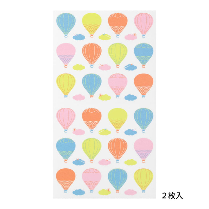 Midori Sticker Heißluftballon Diary Sticker bei Nauli and Stories