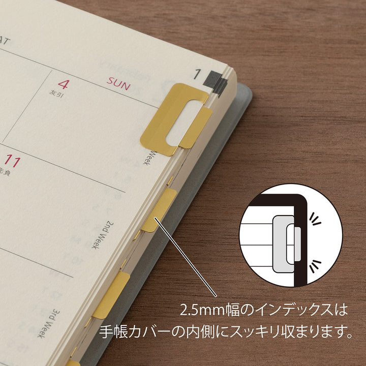 Midori Index Clip Chiratto Brass bei Nauli and Stories