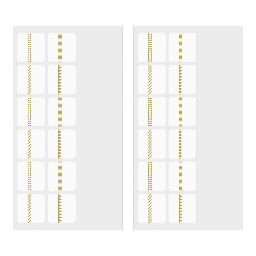 Midori index clips / Labels  - Index Label Chiratto Pattern Gold bei Nauli and Stories