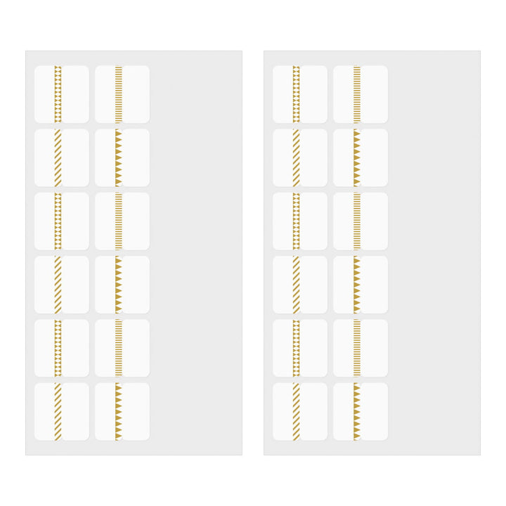 Midori index clips / Labels  - Index Label Chiratto Pattern Gold bei Nauli and Stories