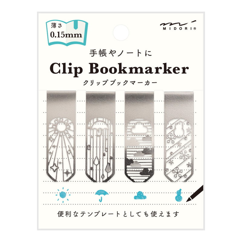 Midori Lesezeichen Clip Bookmarker - Lesezeichen - Wetter bei Nauli and Stories