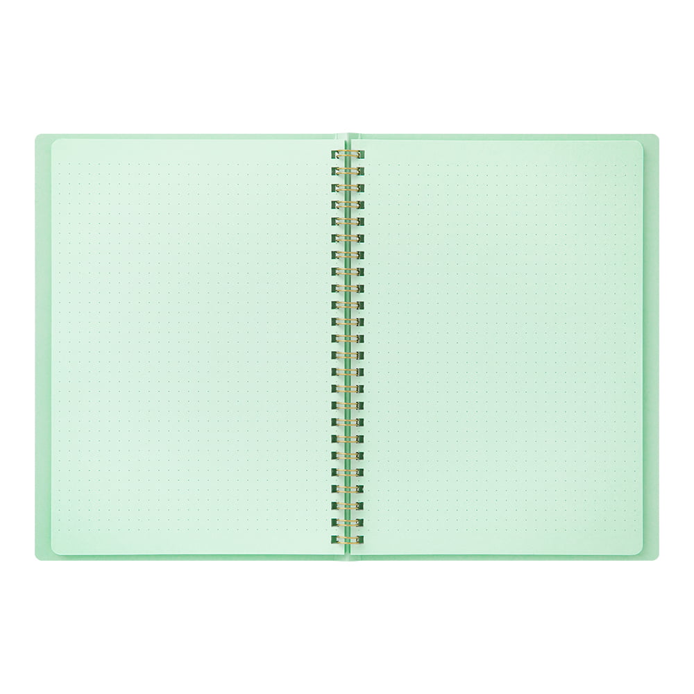 Midori Notizhefte Ring Notebook DIN A5 | Color Dot Grid Green bei Nauli and Stories