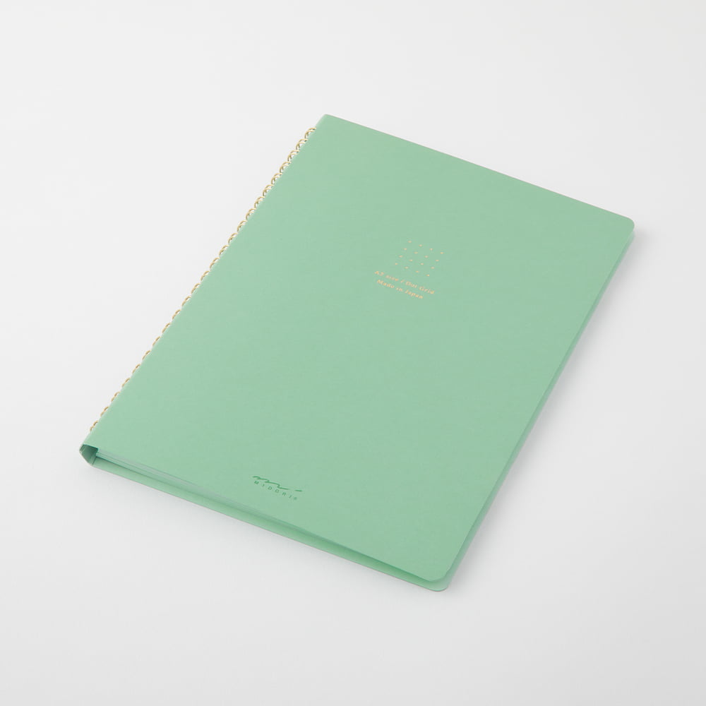 Midori Notizhefte Ring Notebook DIN A5 | Color Dot Grid Green bei Nauli and Stories