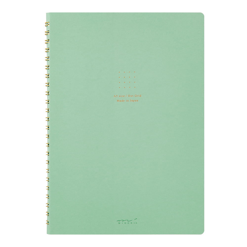 Midori Notizhefte Ring Notebook DIN A5 | Color Dot Grid Green bei Nauli and Stories