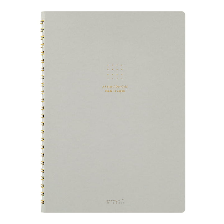 Midori Notizhefte Ring Notebook DIN A5 | Color Dot Grid Grey bei Nauli and Stories