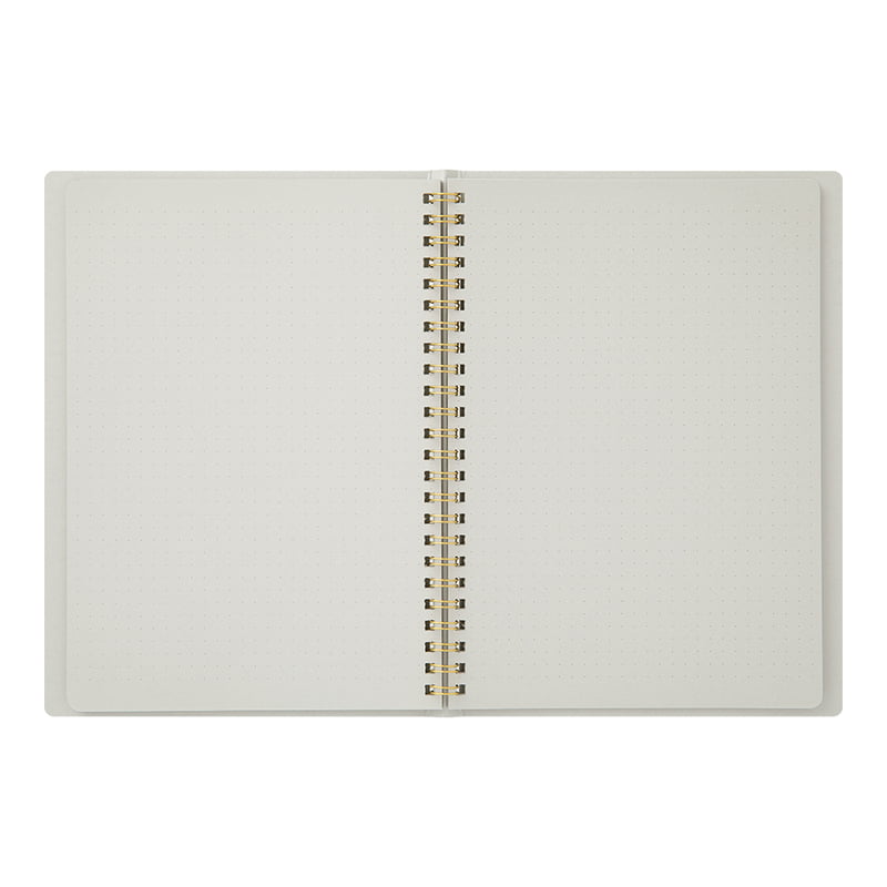 Midori Notizhefte Ring Notebook DIN A5 | Color Dot Grid Grey bei Nauli and Stories