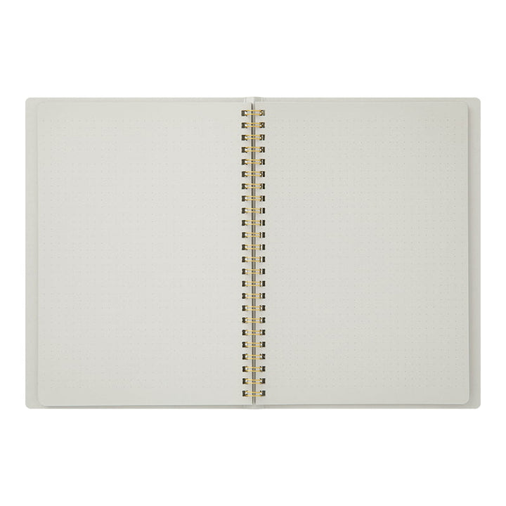 Midori Notizhefte Ring Notebook DIN A5 | Color Dot Grid Grey bei Nauli and Stories