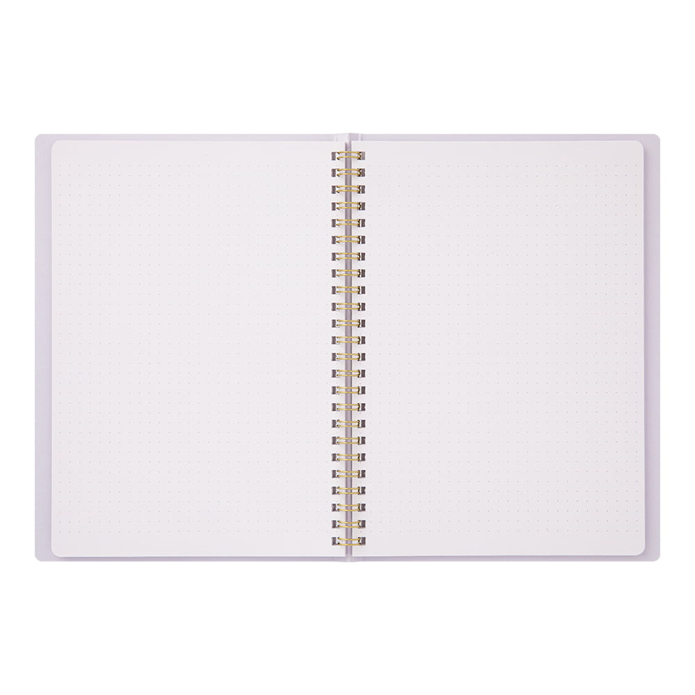 Midori Notizhefte Ring Notebook DIN A5 | Color Dot Grid Purple bei Nauli and Stories