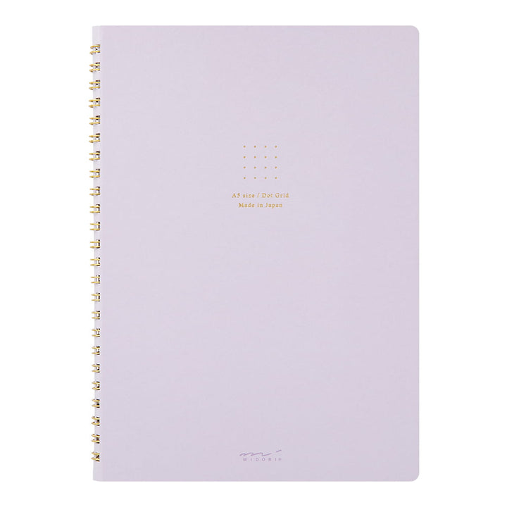 Midori Notizhefte Ring Notebook DIN A5 | Color Dot Grid Purple bei Nauli and Stories