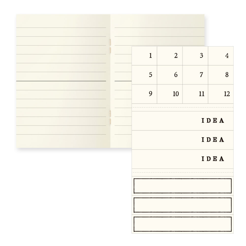 Midori Notizhefte Notizheft DIN A7 | MD Notebook Light Lined (liniert) – 3er Pack bei Nauli and Stories