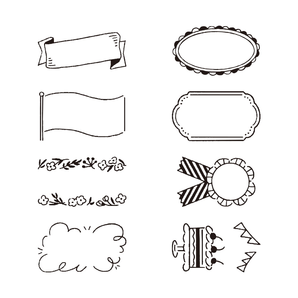 Midori Pre-Inked Stempel Drehstempel Dial Decoration | Paintable Rotating Stamp Schmuckrahmen bei Nauli and Stories
