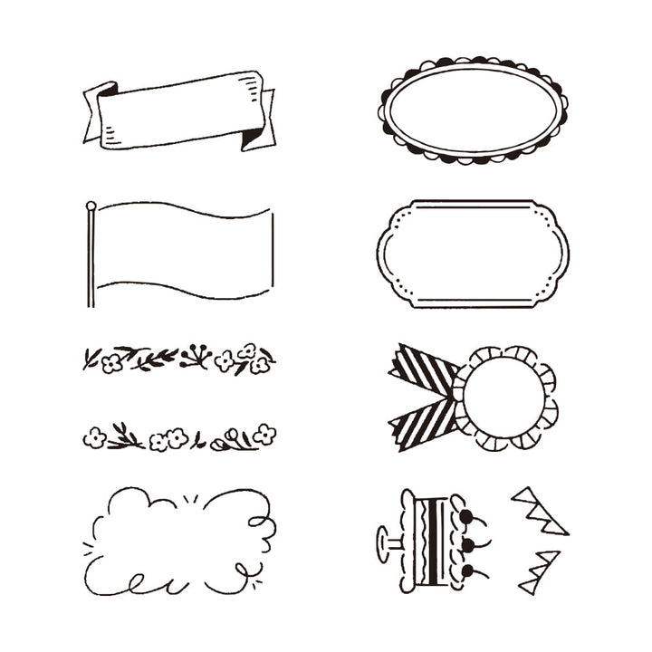 Midori Pre-Inked Stempel Drehstempel Dial Decoration | Paintable Rotating Stamp Schmuckrahmen bei Nauli and Stories