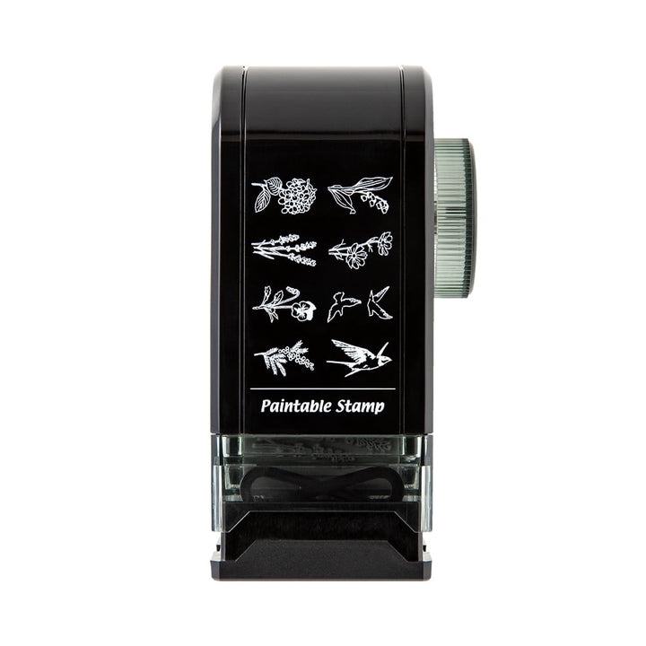 Midori Pre-Inked Stempel Drehstempel Dial Flower &amp; Bird | Paintable Rotating Stamp Dial Flower &amp; Bird bei Nauli and Stories