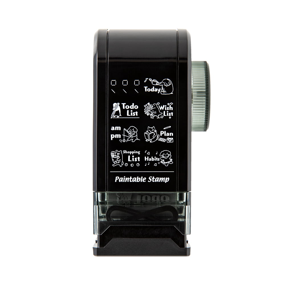 Midori Pre-Inked Stempel Drehstempel Listen | Paintable Rotating Stamp Dial List bei Nauli and Stories