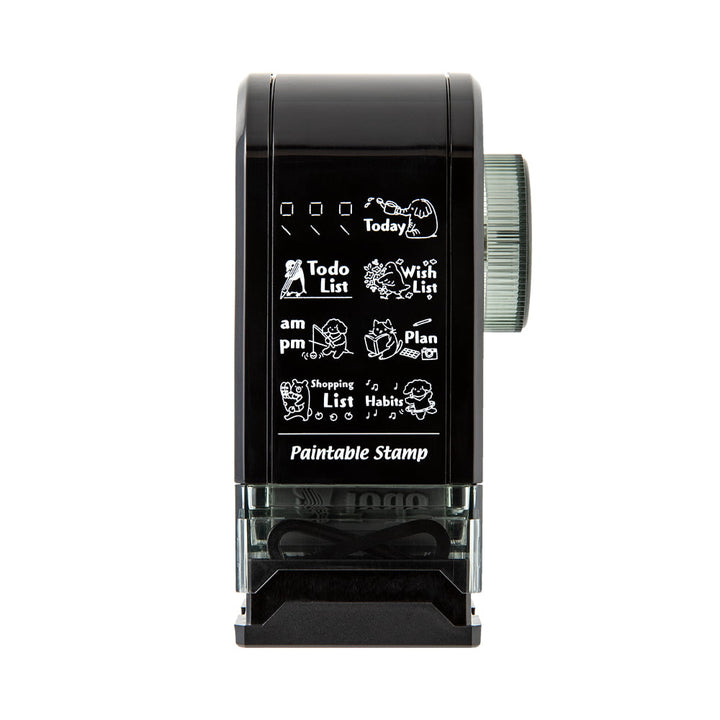 Midori Pre-Inked Stempel Drehstempel Listen | Paintable Rotating Stamp Dial List bei Nauli and Stories