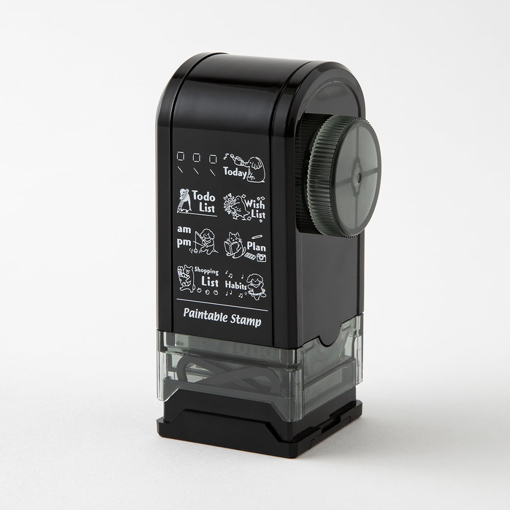Midori Pre-Inked Stempel Drehstempel Listen | Paintable Rotating Stamp Dial List bei Nauli and Stories