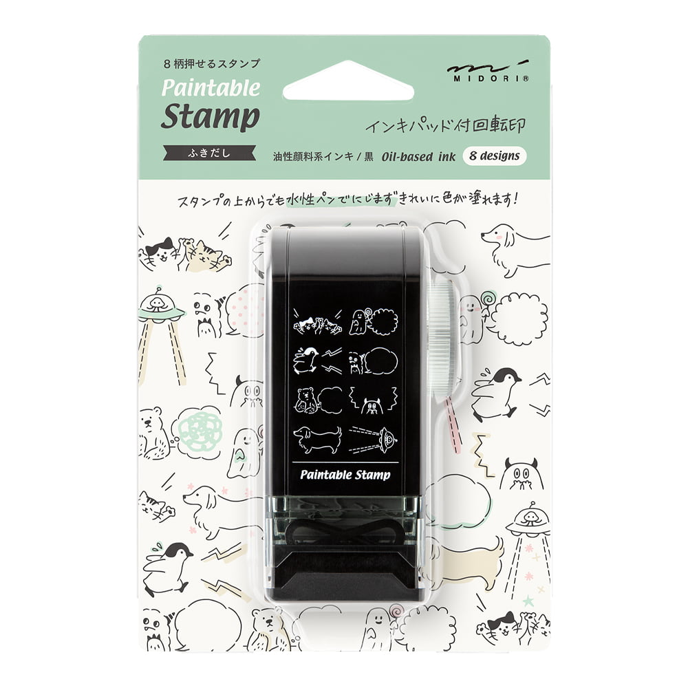 Midori Pre-Inked Stempel Paintable Rotating Stamp Dial Speech Bubble bei Nauli and Stories