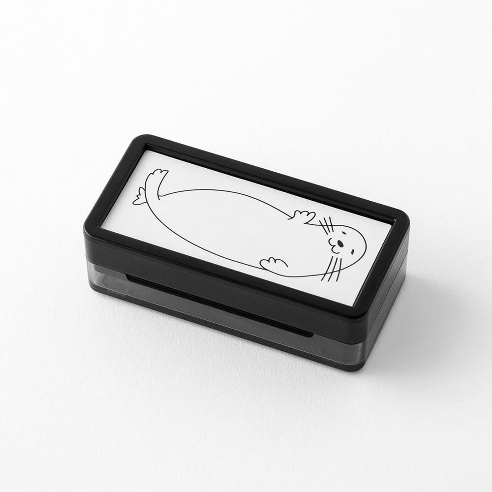 Midori Pre-Inked Stempel Paintable Stamp Pre-Inked Half Size Seal bei Nauli and Stories