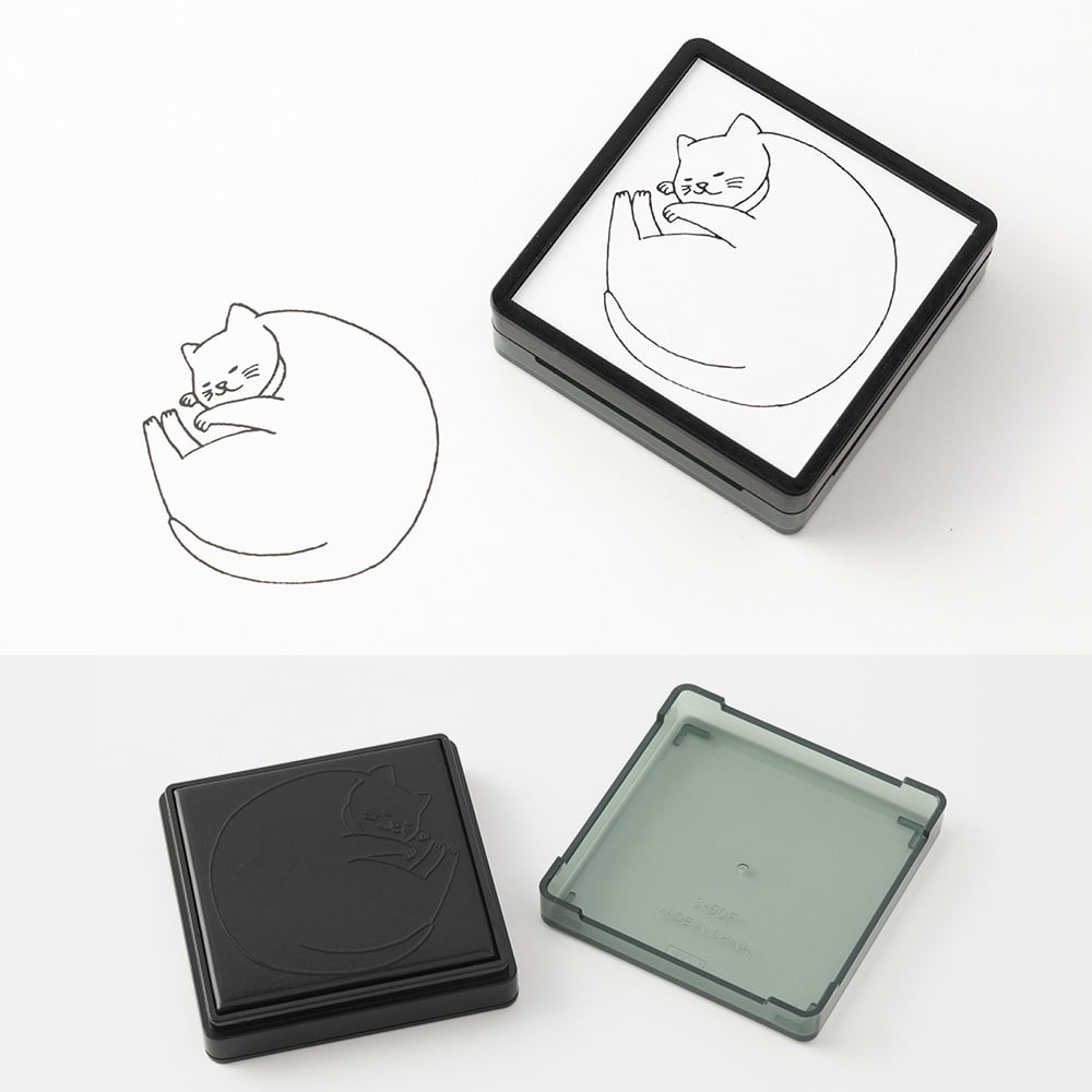 Midori Pre-Inked Stempel Paintable Stamp Pre-inked - Katze bei Nauli and Stories