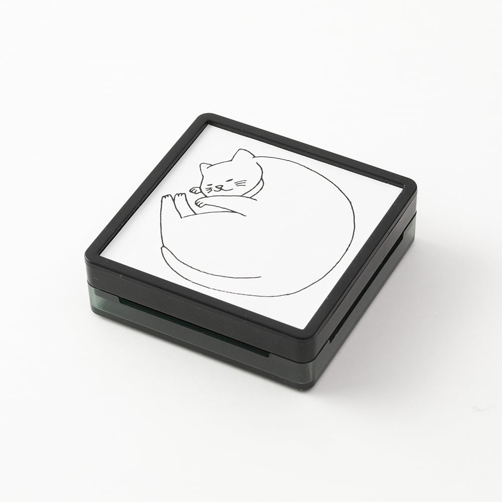 Midori Pre-Inked Stempel Paintable Stamp Pre-inked - Katze bei Nauli and Stories