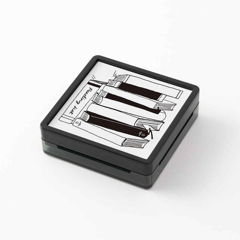 Midori Pre-Inked Stempel Paintable Stamp Pre-inked – Reading List bei Nauli and Stories