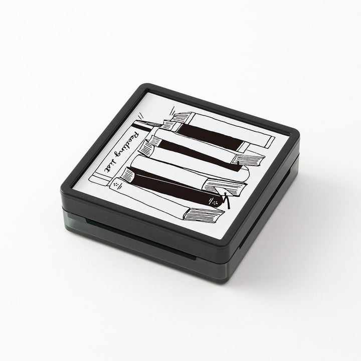Midori Pre-Inked Stempel Paintable Stamp Pre-inked – Reading List bei Nauli and Stories