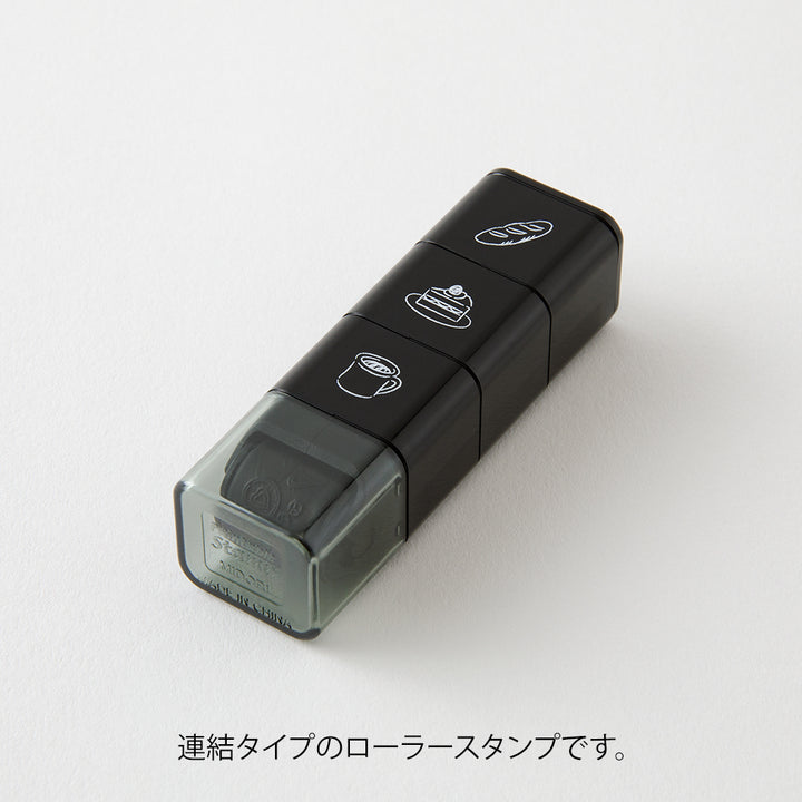 Midori Pre-Inked Stempel Paintable Stamp Roller Cafe (3 in 1) bei Nauli and Stories