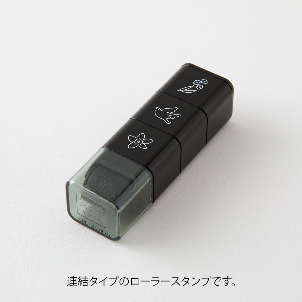 Midori Pre-Inked Stempel Paintable Stamp Roller Plant bei Nauli and Stories