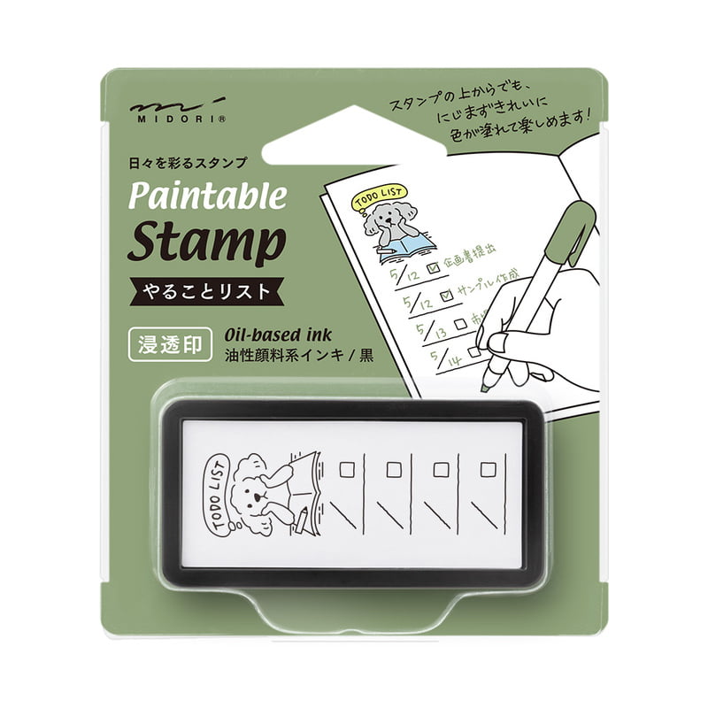 Midori Pre-Inked Stempel Pre-Inked Half Size To Do List bei Nauli and Stories